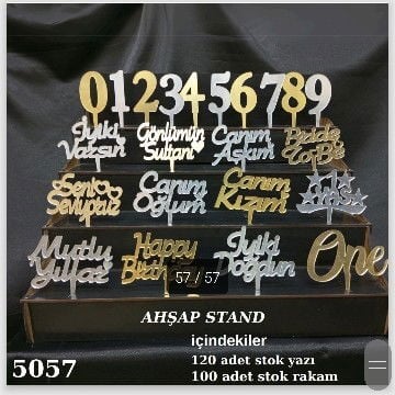 AHŞAP PLEKSİ STAND & YEDEKLER