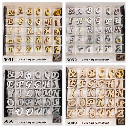 4 CM PLEKSİ HARF & 3 - 4 CM HARF SET