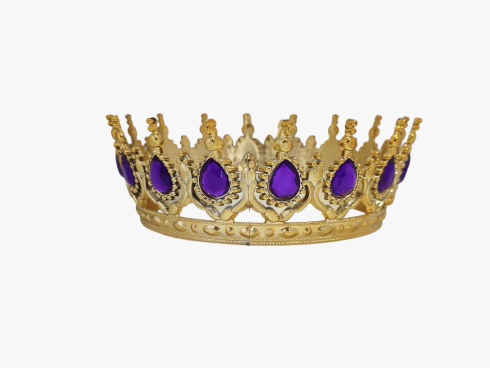 MİKA LÜX PASTA TACI GOLD MOR TAŞLI