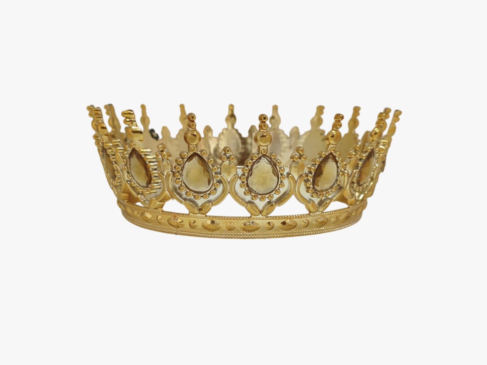 MİKA LÜX PASTA TACI GOLD SARI TAŞLI