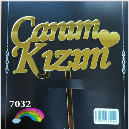 JİLETİN CANIM KIZIM GOLD PASTA ÜSTÜ