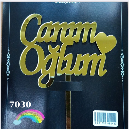 JİLETİN CANIM OGLUM GOLD PASTA ÜSTÜ