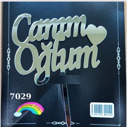 JİLETİN CANIM OGLUM GÜMÜŞ PASTA ÜSTÜ