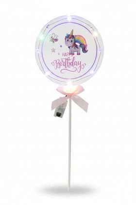 İTHAL IŞIKLI PASTA YAZISI UNİCORN