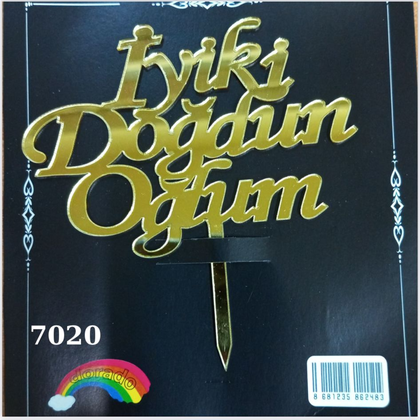 JİLETİN İYİ Kİ DOĞDUN OĞLUM PASTA ÜSTÜ