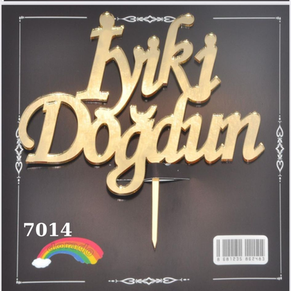 JİLETİN İYİKİ DOGDUN GOLD PASTA ÜSTÜ