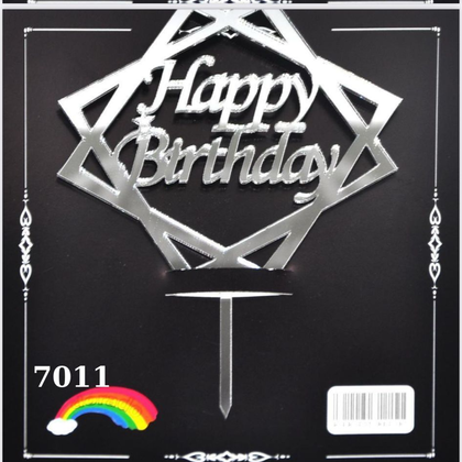 JİLETİN KARE HAPPY GÜMÜŞ PASTA ÜSTÜ