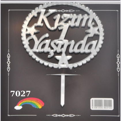 JİLETİN KIZIM 1 YAŞINDA GÜMÜŞ PASTA ÜSTÜ