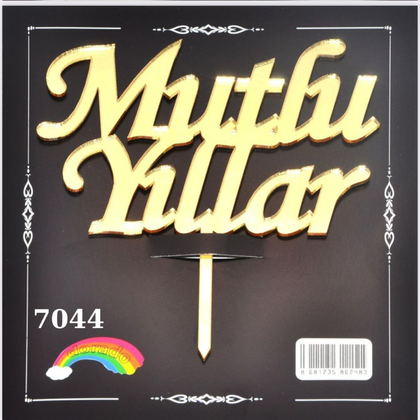 JİLETİN MUTLU YILLAR  GOLD PASTA ÜSTÜ