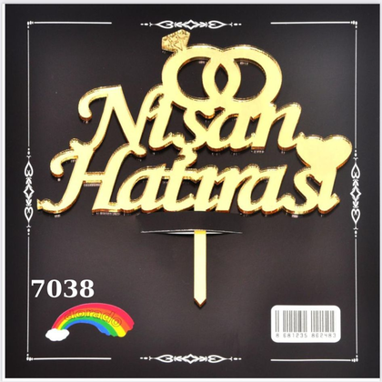 JİLETİN NİŞAN HATIRASI GOLD PASTA ÜSTÜ