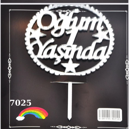 JİLETİN OĞLUM 1 YAŞINDA GÜMÜŞ PASTA ÜSTÜ