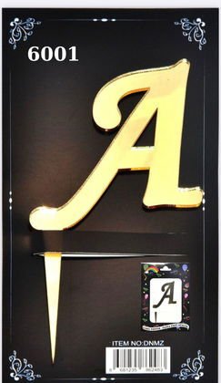 JİLETİN PLEKSİ HARF PASTA ÜSTÜ A GOLD