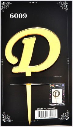 JİLETİN PLEKSİ HARF PASTA ÜSTÜ D GOLD