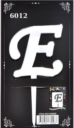 JİLETİN PLEKSİ HARF PASTA ÜSTÜ E GÜMÜŞ