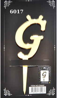 JİLETİN PLEKSİ HARF PASTA ÜSTÜ Ğ GOLD