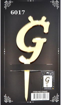 JİLETİN PLEKSİ HARF PASTA ÜSTÜ Ğ GOLD