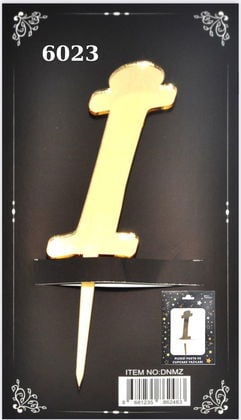 JİLETİN PLEKSİ HARF PASTA ÜSTÜ İ GOLD