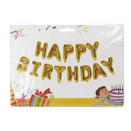 16 İNÇ HAPPY BİRTHDAY SET FOLYO GOLD