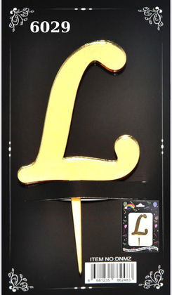 JİLETİN PLEKSİ HARF PASTA ÜSTÜ L GOLD