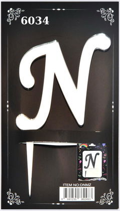 JİLETİN PLEKSİ HARF PASTA ÜSTÜ N GÜMÜŞ