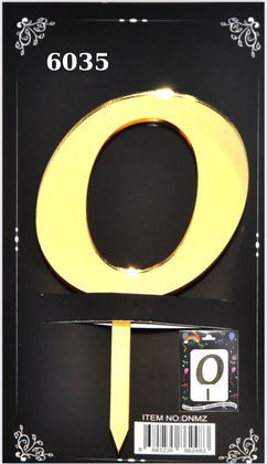 JİLETİN PLEKSİ HARF PASTA ÜSTÜ O GOLD