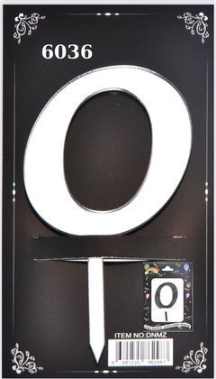 JİLETİN PLEKSİ HARF PASTA ÜSTÜ O GÜMÜŞ