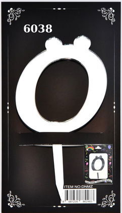 JİLETİN PLEKSİ HARF PASTA ÜSTÜ Ö GÜMÜŞ