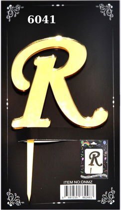 JİLETİN PLEKSİ HARF PASTA ÜSTÜ R GOLD
