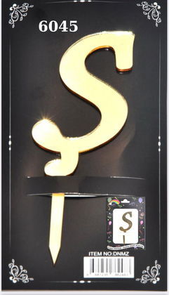 JİLETİN PLEKSİ HARF PASTA ÜSTÜ Ş GOLD