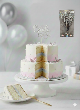 ÇUBUKLU PASTA YAZISI BRİDE GÜMÜŞ 10'LU