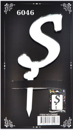 JİLETİN PLEKSİ HARF PASTA ÜSTÜ Ş GÜMÜŞ