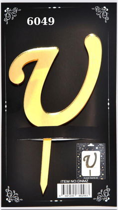 JİLETİN PLEKSİ HARF PASTA ÜSTÜ U GOLD