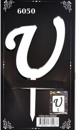 JİLETİN PLEKSİ HARF PASTA ÜSTÜ U GÜMÜŞ