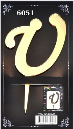 JİLETİN PLEKSİ HARF PASTA ÜSTÜ Ü GOLD