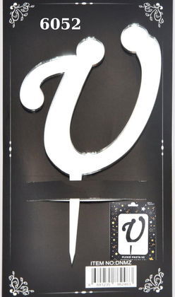 JİLETİN PLEKSİ HARF PASTA ÜSTÜ Ü GÜMÜŞ