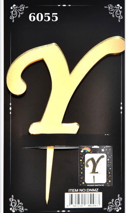 JİLETİN PLEKSİ HARF PASTA ÜSTÜ Y GOLD