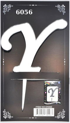 JİLETİN PLEKSİ HARF PASTA ÜSTÜ Y GÜMÜŞ