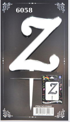 JİLETİN PLEKSİ HARF PASTA ÜSTÜ Z GÜMÜŞ