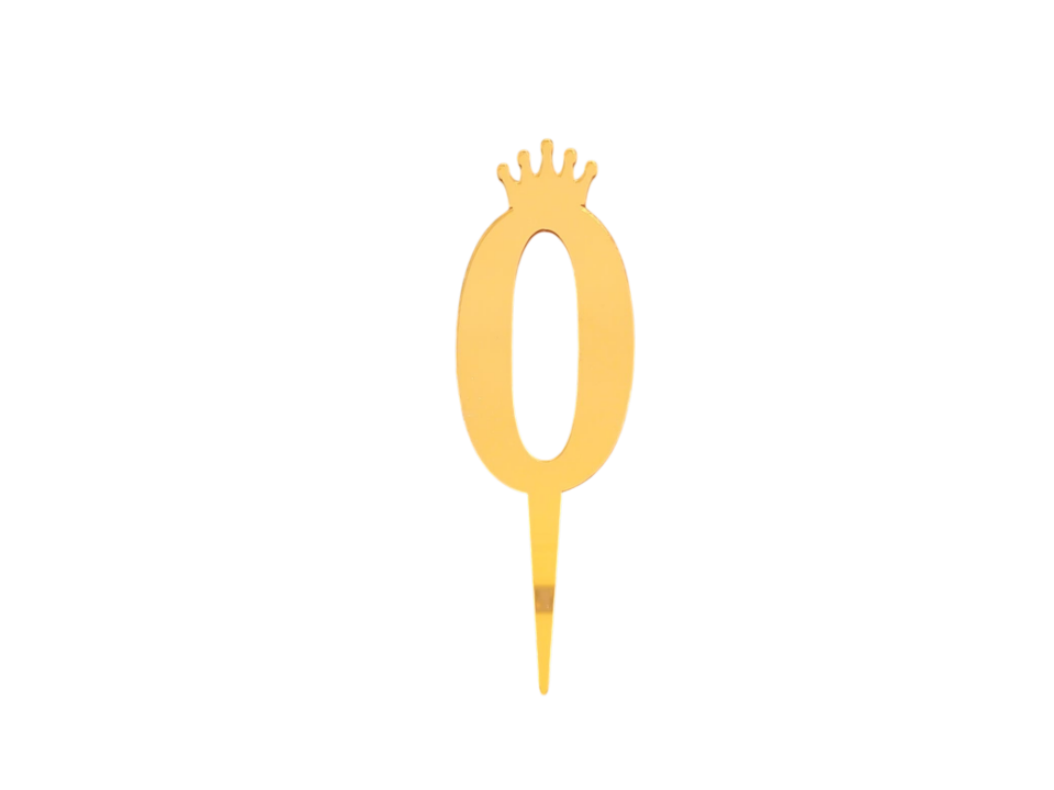 JİLETİN PLEKSİ RAKAM PASTA ÜSTÜ 0 GOLD