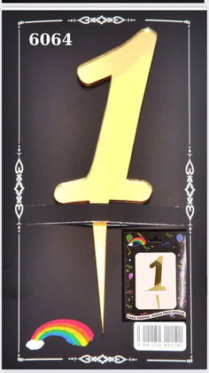 JİLETİN PLEKSİ RAKAM PASTA ÜSTÜ 1 GOLD