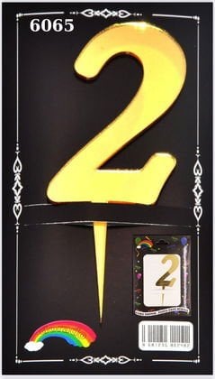 JİLETİN PLEKSİ RAKAM PASTA ÜSTÜ 2 GOLD