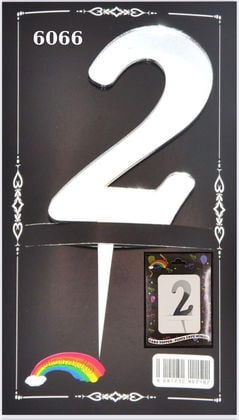 JİLETİN PLEKSİ RAKAM PASTA ÜSTÜ 2 GÜMÜŞ