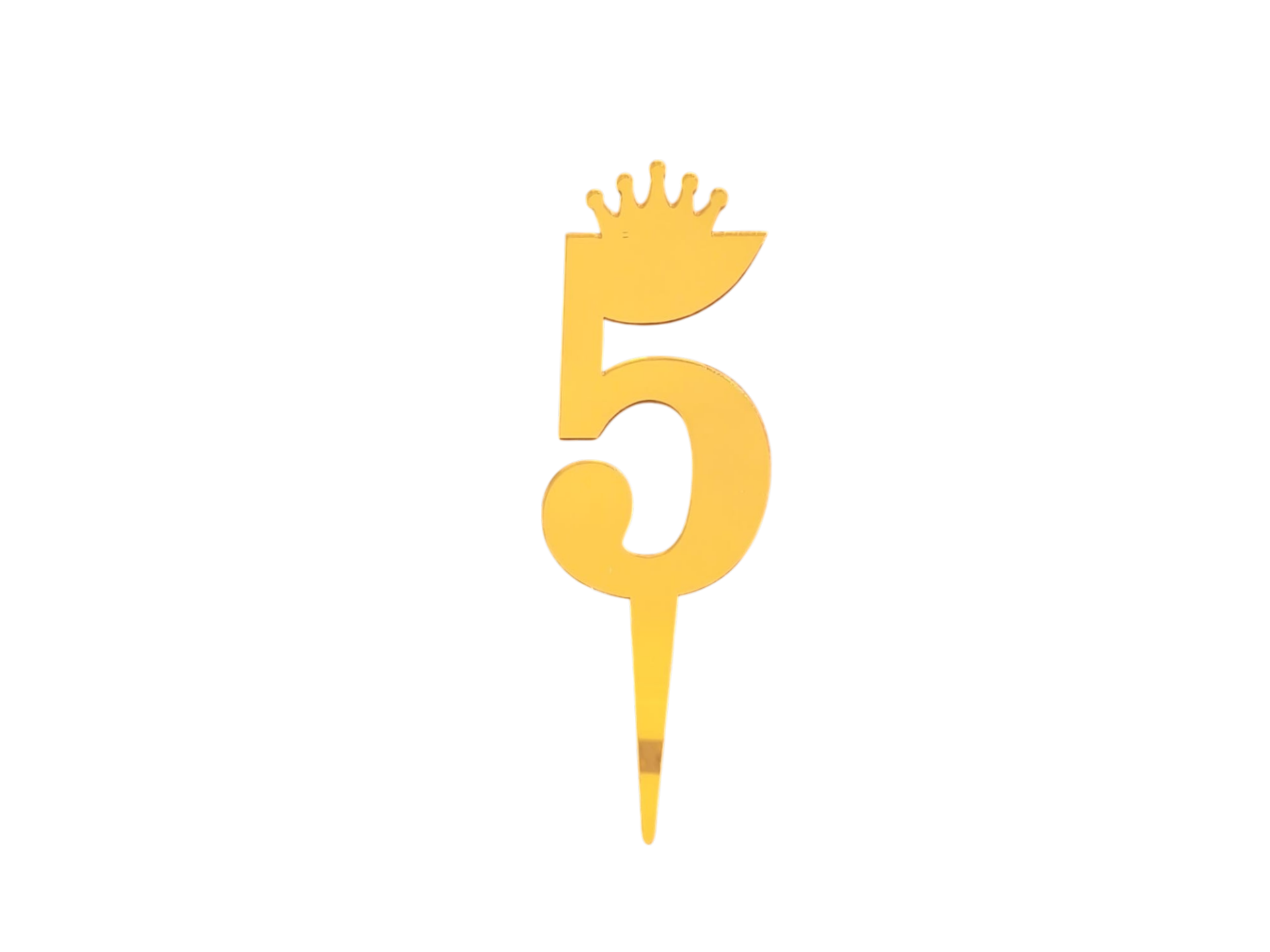 JİLETİN PLEKSİ RAKAM PASTA ÜSTÜ 5 GOLD