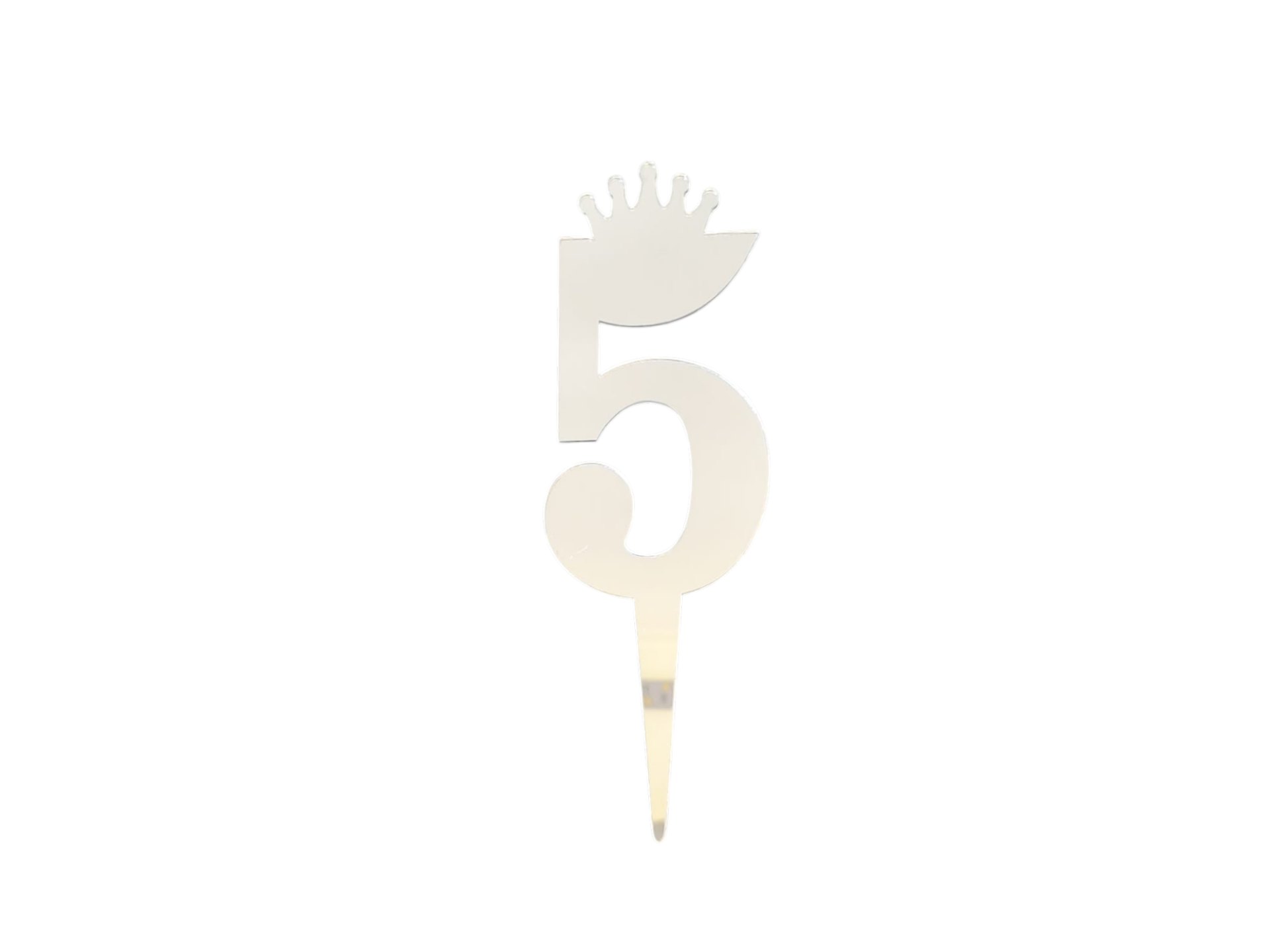JİLETİN PLEKSİ RAKAM PASTA ÜSTÜ 5 GÜMÜŞ