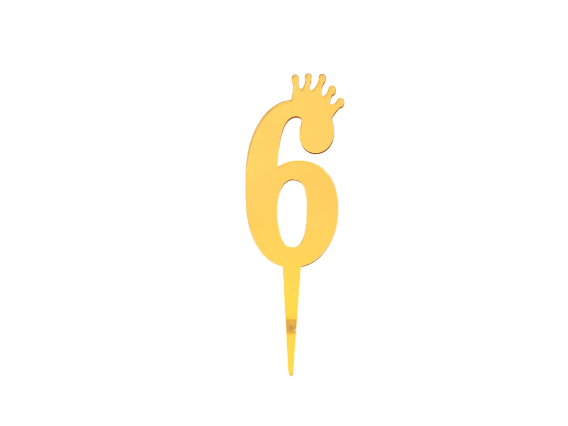 JİLETİN PLEKSİ RAKAM PASTA ÜSTÜ 6 GOLD