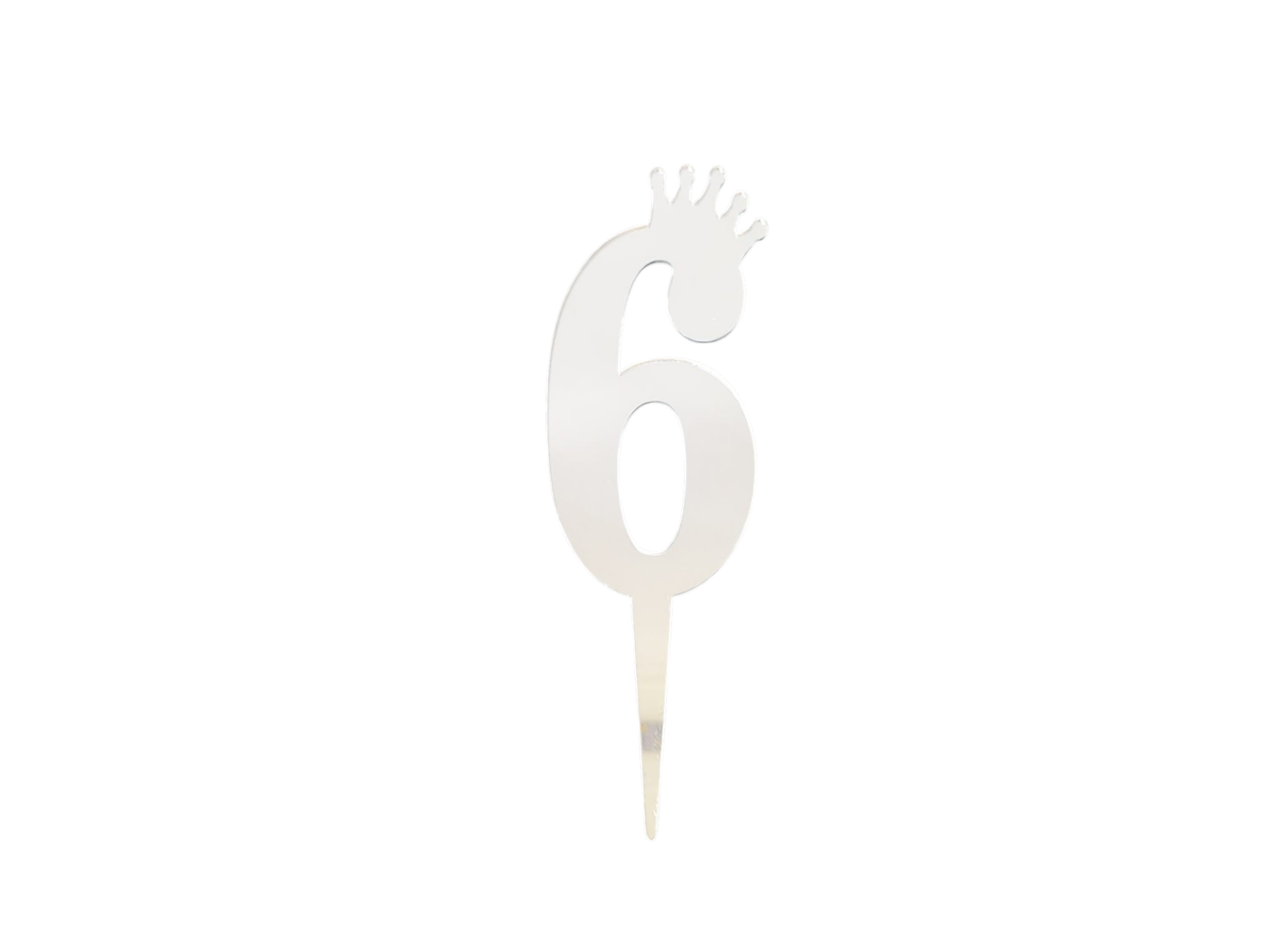 JİLETİN PLEKSİ RAKAM PASTA ÜSTÜ 6 GÜMÜŞ