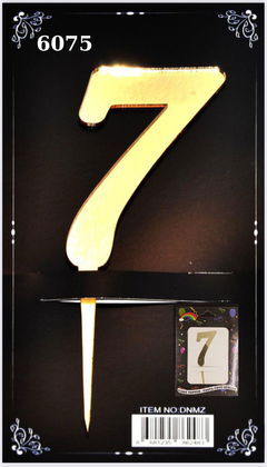 JİLETİN PLEKSİ RAKAM PASTA ÜSTÜ 7 GOLD