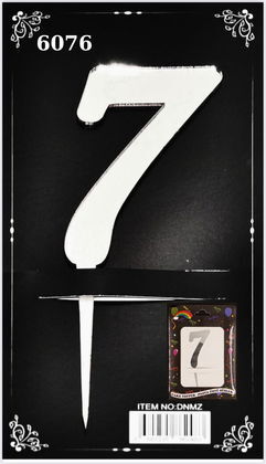 JİLETİN PLEKSİ RAKAM PASTA ÜSTÜ 7 GÜMÜŞ