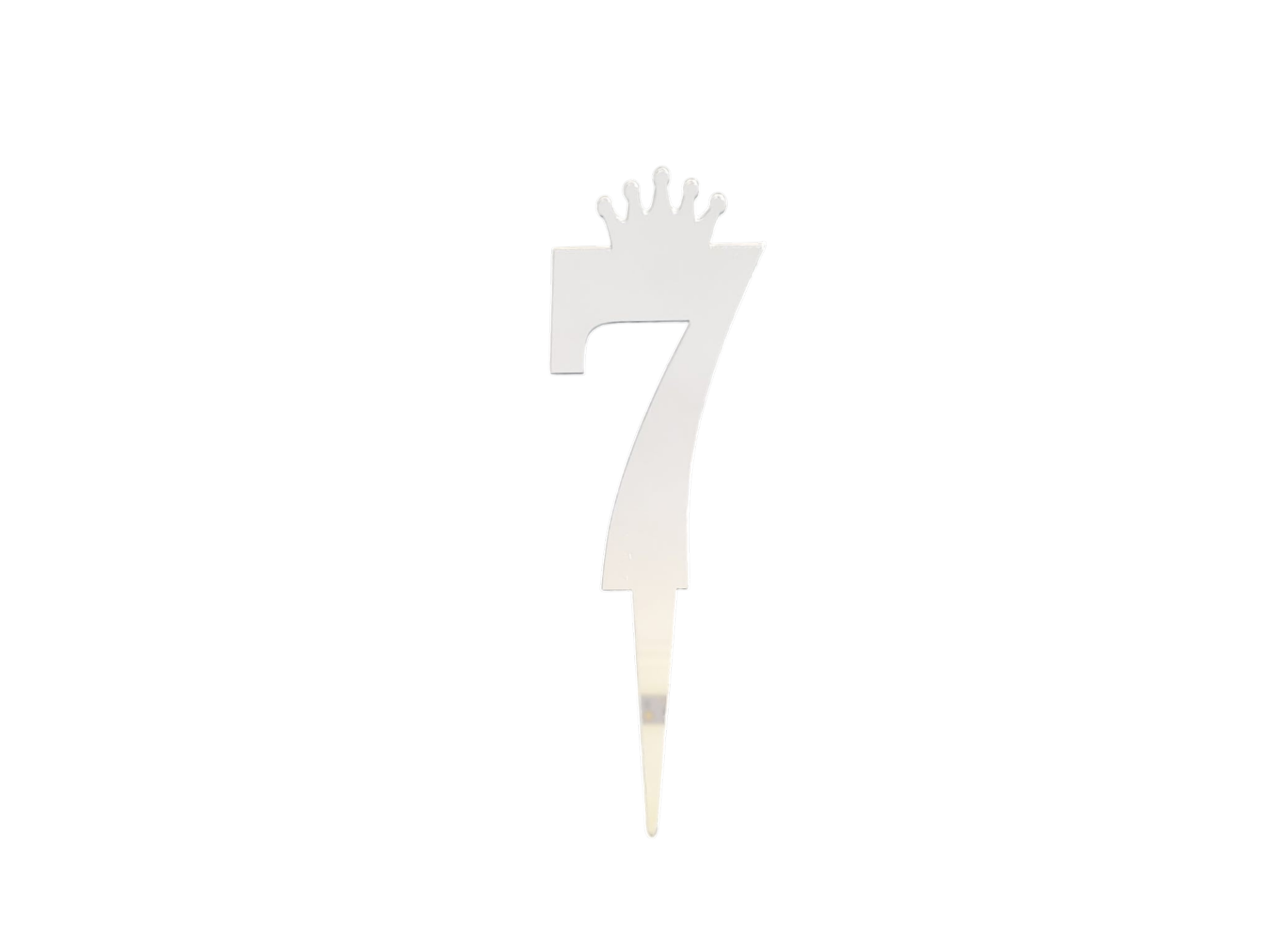 JİLETİN PLEKSİ RAKAM PASTA ÜSTÜ 7 GÜMÜŞ