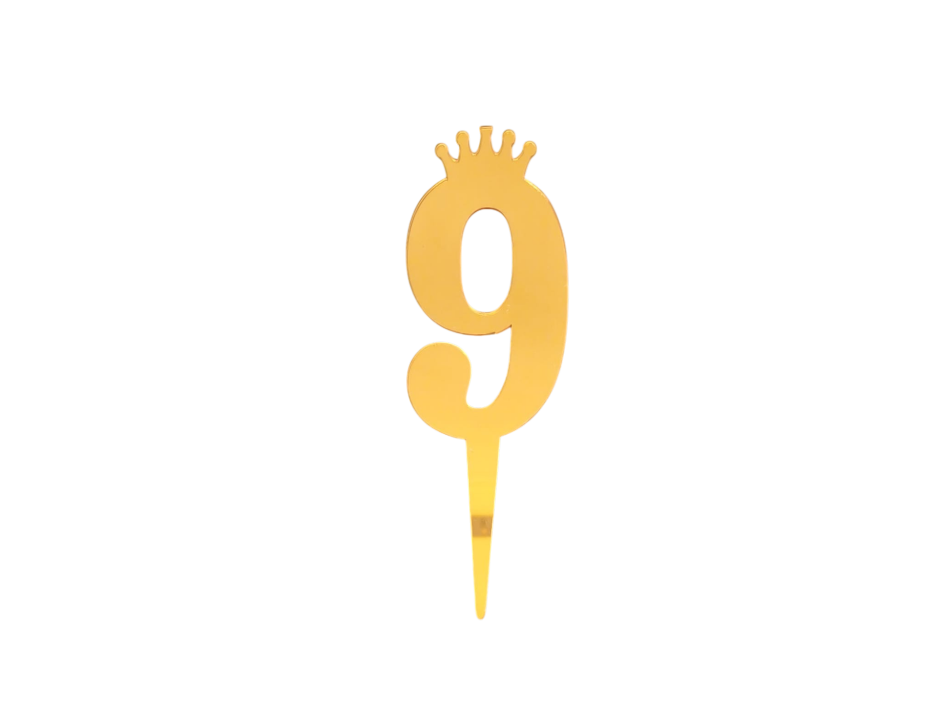 JİLETİN PLEKSİ RAKAM PASTA ÜSTÜ 9 GOLD